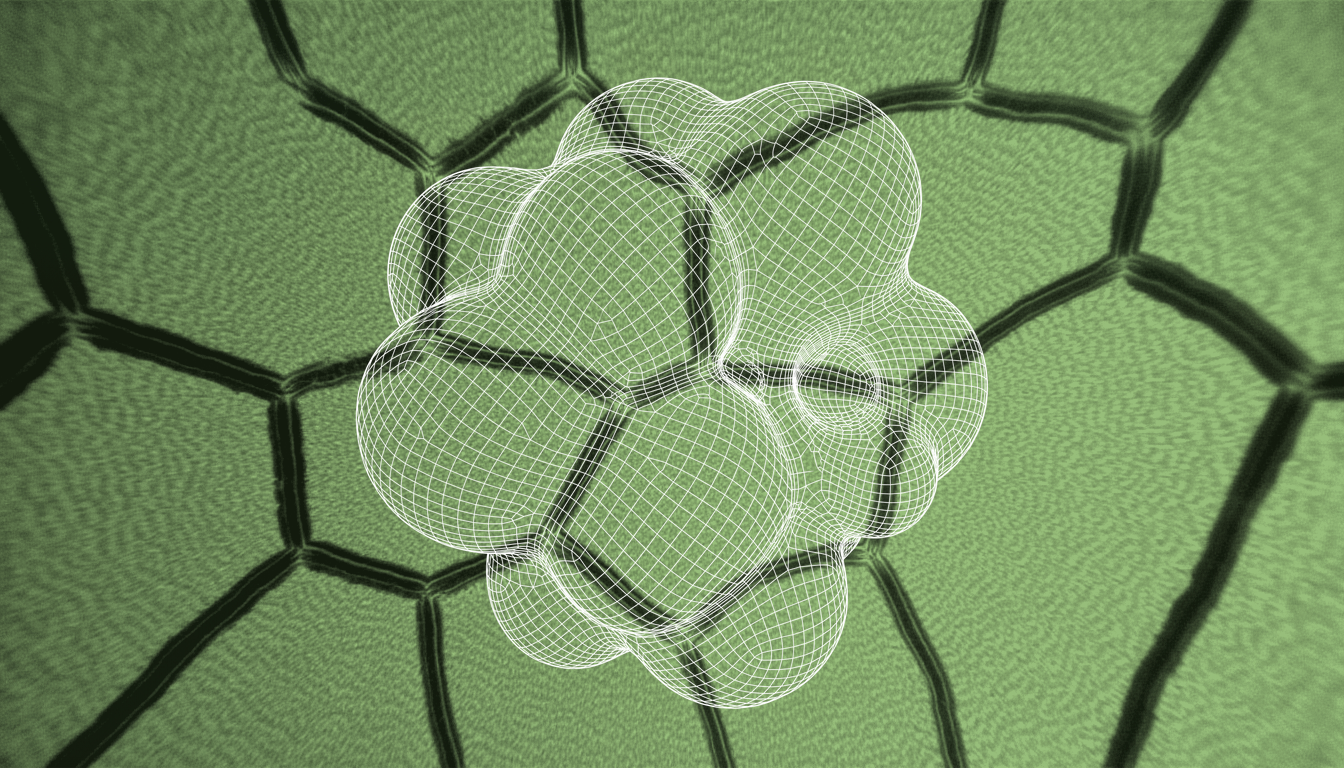 macro close-up of stem cell membrane surface, protein degradation textures, intricate cellular membrane topology, soft diffuse lighting, muted biological color palette