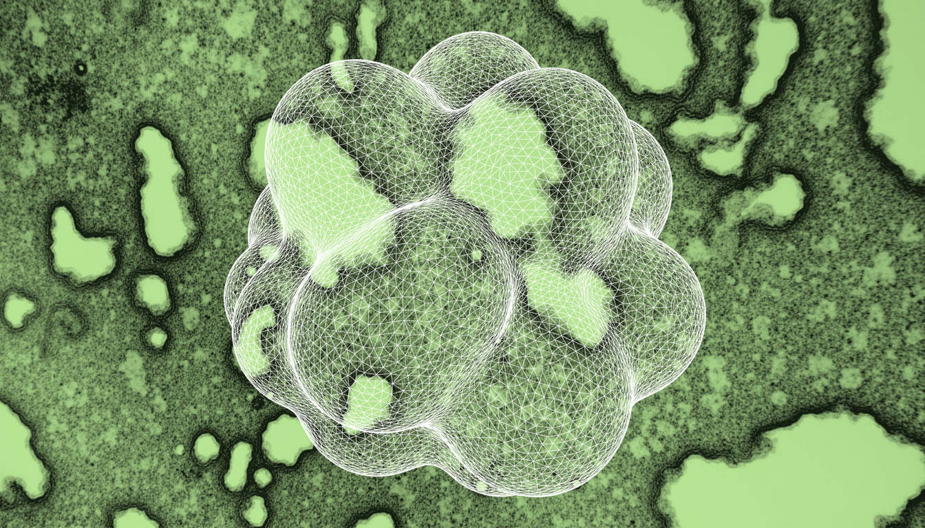 Clustered gut microbiota cells with butyrate-producing bacilli and Coriobacteriaceae, acidified microenvironment, transmitted light micrograph