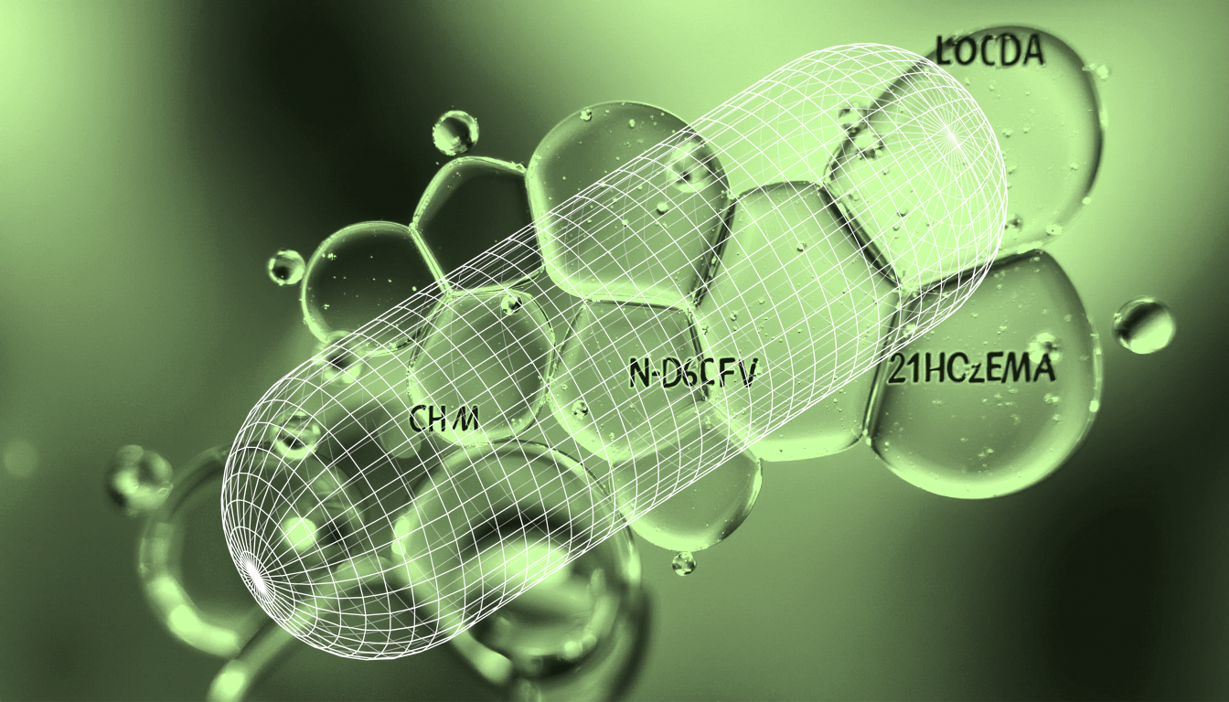 indolyltriazine molecules docking into CD38 enzyme active site, translucent molecular surfaces, soft blue backlight, macro crystalline detail