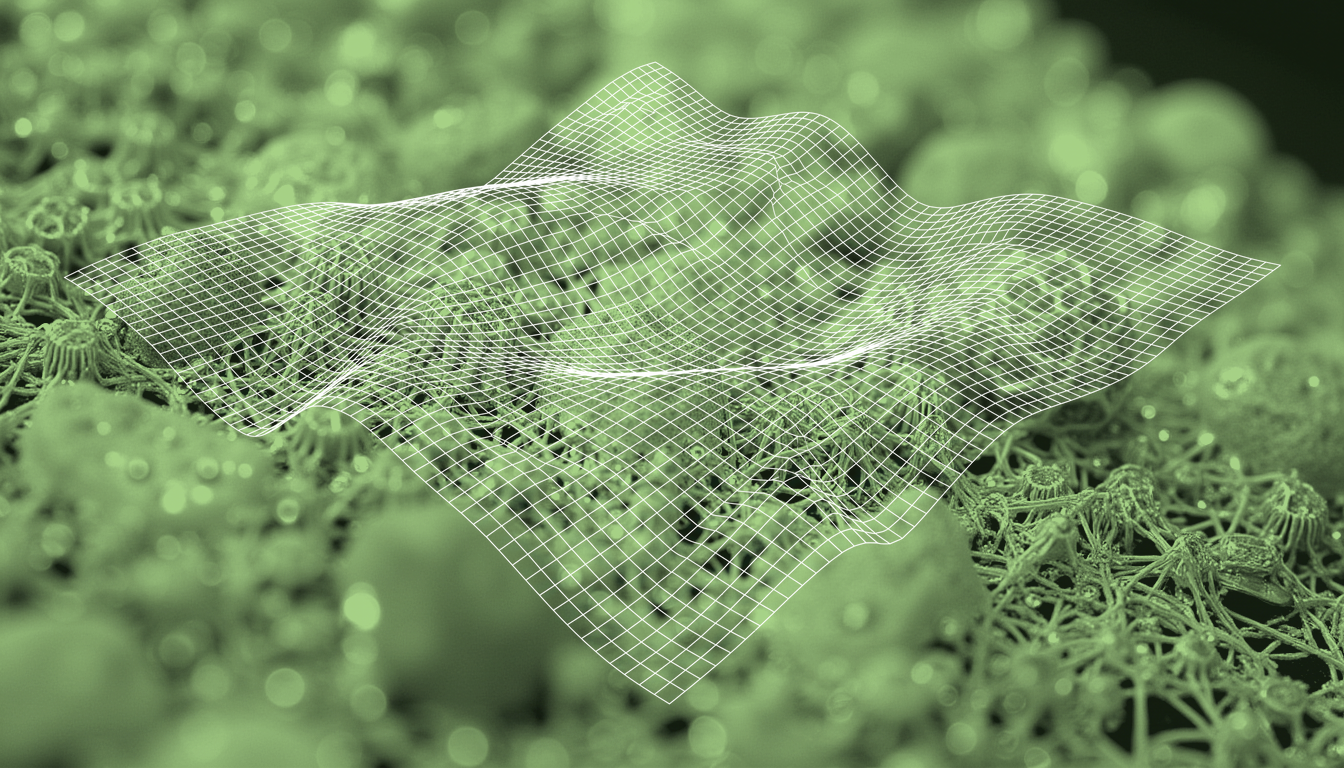 macro photograph of biomedical scaffold structure, intricate lattice geometry, translucent biomaterial texture, precise structural details